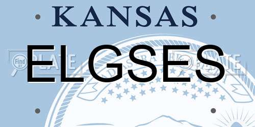 ELGSES Kansas License Plate