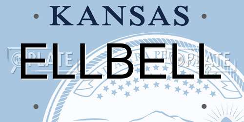ELLBELL Kansas License Plate