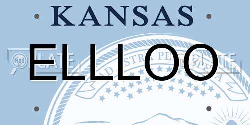 ELLLOO Kansas License Plate