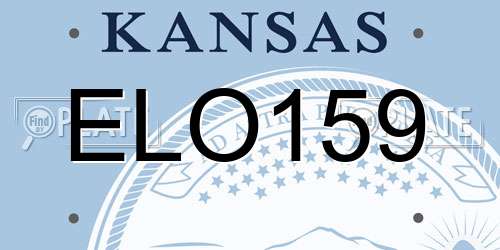 ELO159 Kansas License Plate