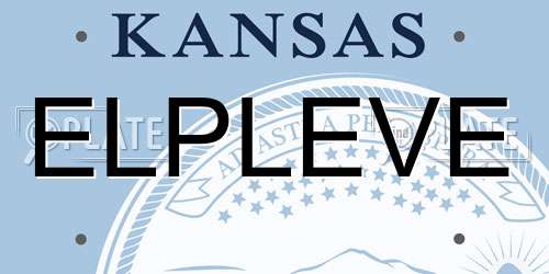 ELPLEVE Kansas License Plate