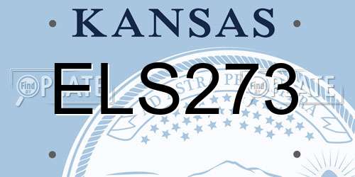 ELS273 Kansas License Plate