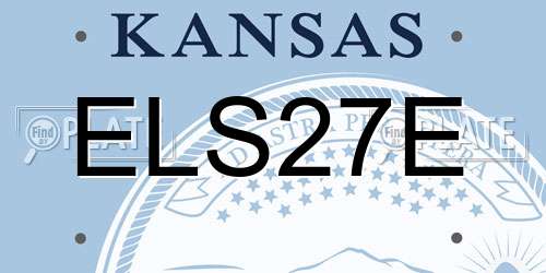 ELS27E Kansas License Plate