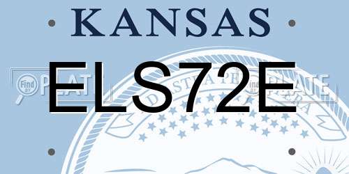 ELS72E Kansas License Plate