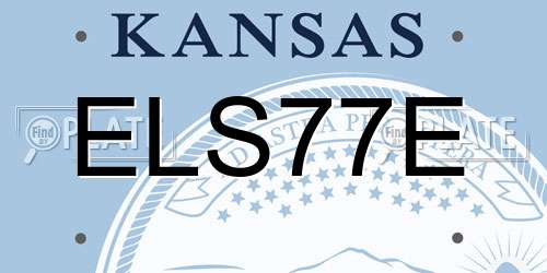 ELS77E Kansas License Plate