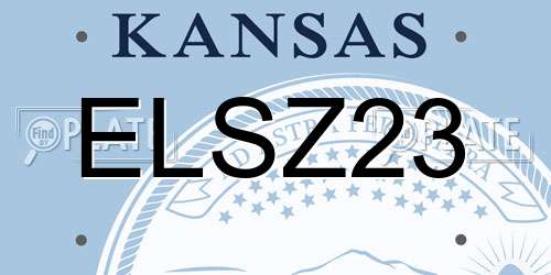 ELSZ23 Kansas License Plate