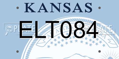 ELT084 Kansas License Plate