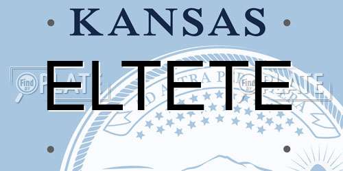 ELTETE Kansas License Plate