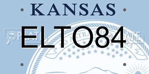 ELTO84 Kansas License Plate