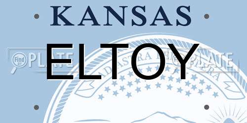 ELTOY Kansas License Plate