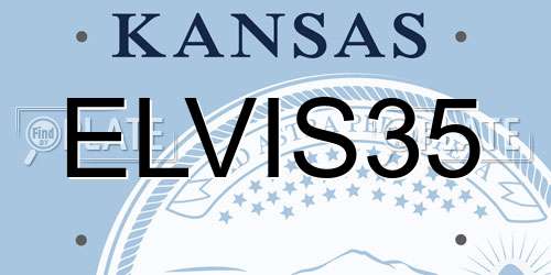 ELVIS35 Kansas License Plate