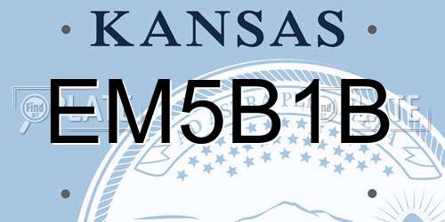 EM5B1B Kansas License Plate