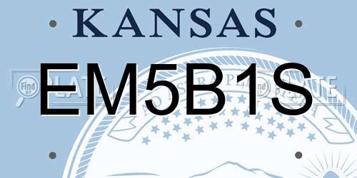 EM5B1S Kansas License Plate