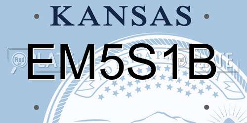EM5S1B Kansas License Plate
