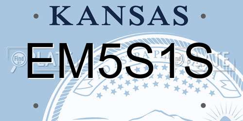 EM5S1S Kansas License Plate