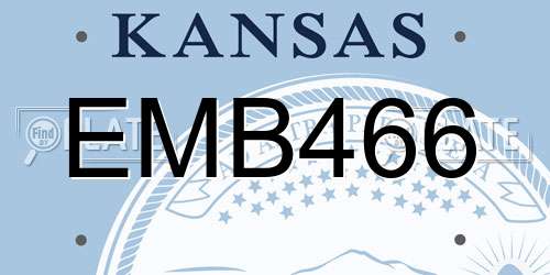 EMB466 Kansas License Plate