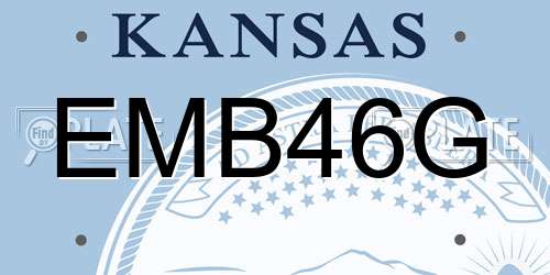 EMB46G Kansas License Plate