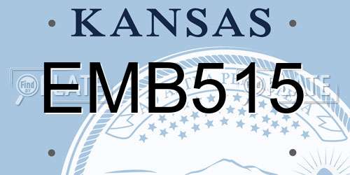 EMB515 Kansas License Plate