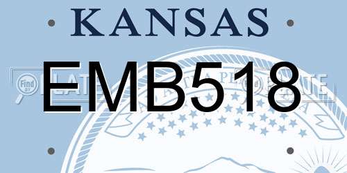 EMB518 Kansas License Plate