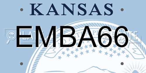 EMBA66 Kansas License Plate