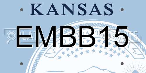 EMBB15 Kansas License Plate