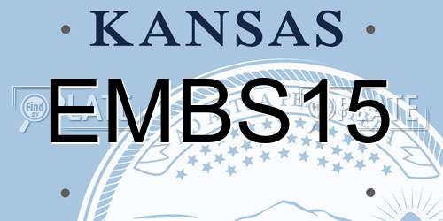 EMBS15 Kansas License Plate