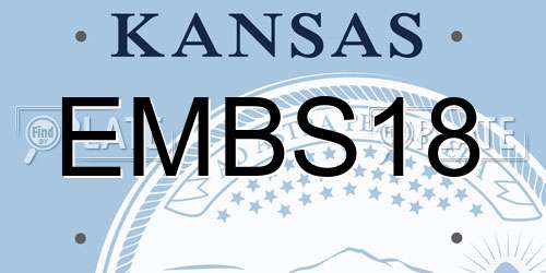 EMBS18 Kansas License Plate