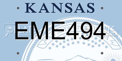 EME494 Kansas License Plate