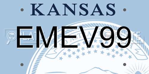 EMEV99 Kansas License Plate