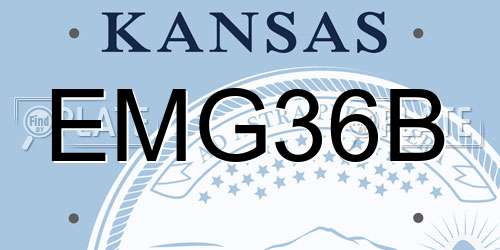 EMG36B Kansas License Plate
