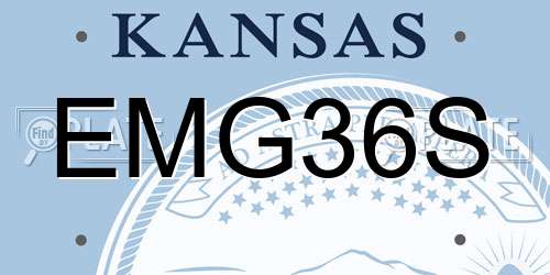 EMG36S Kansas License Plate