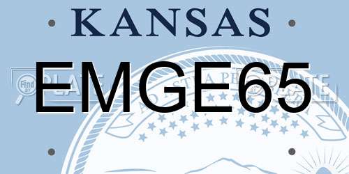 EMGE65 Kansas License Plate