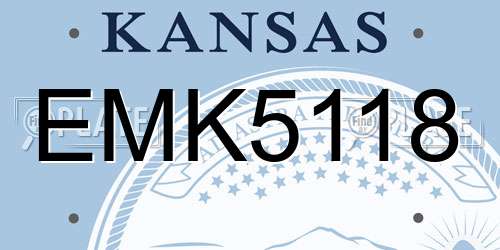 EMK5118 Kansas License Plate