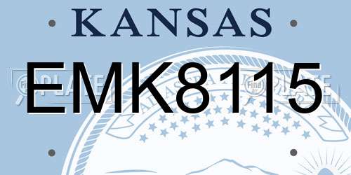 EMK8115 Kansas License Plate