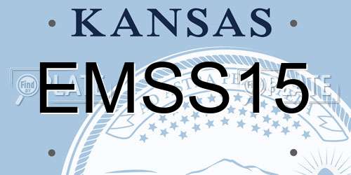 EMSS15 Kansas License Plate