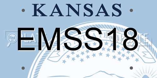 EMSS18 Kansas License Plate