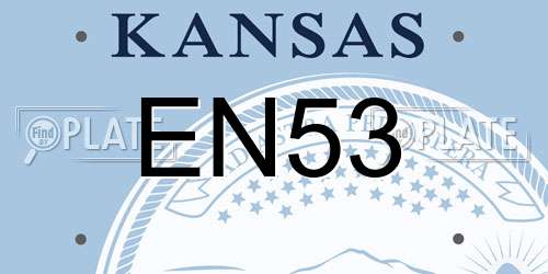 EN53 Kansas License Plate