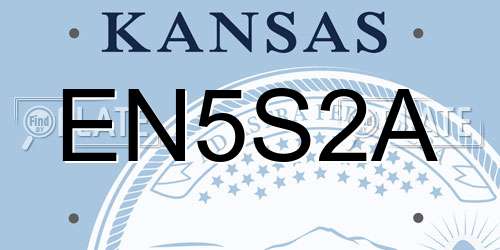 EN5S2A Kansas License Plate