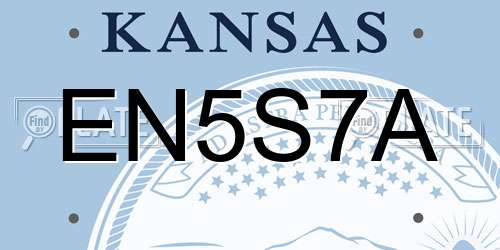 EN5S7A Kansas License Plate