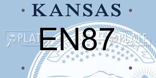 EN87 Kansas License Plate