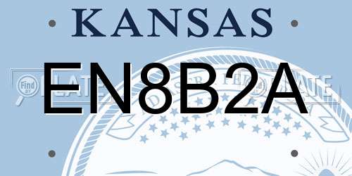 EN8B2A Kansas License Plate