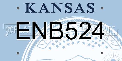 ENB524 Kansas License Plate