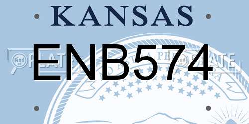 ENB574 Kansas License Plate