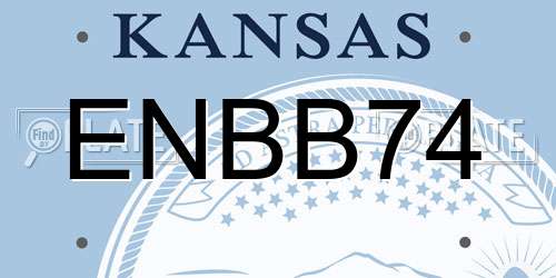 ENBB74 Kansas License Plate
