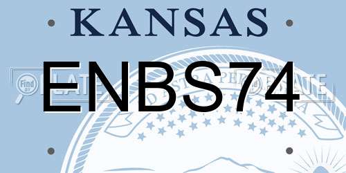 ENBS74 Kansas License Plate