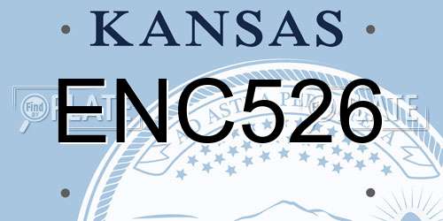 ENC526 Kansas License Plate