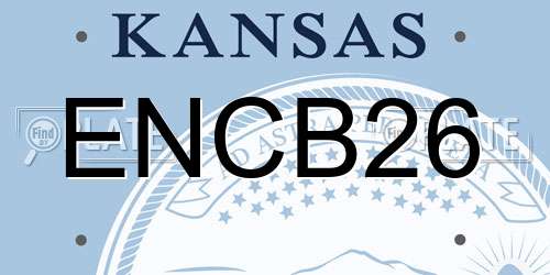 ENCB26 Kansas License Plate