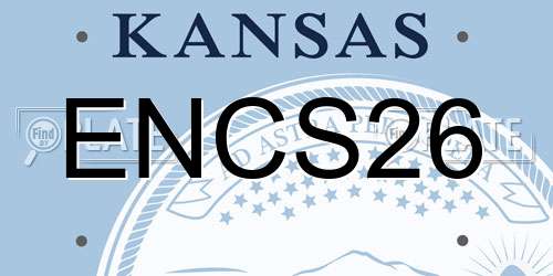 ENCS26 Kansas License Plate