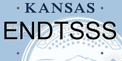 ENDTSSS Kansas License Plate