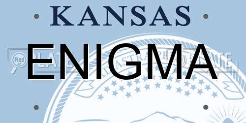 ENIGMA Kansas License Plate